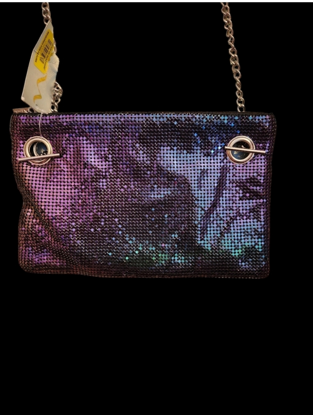 Iridescent Purple Multi Mesh Chain Crossbody☆NWT Stunning☆♡